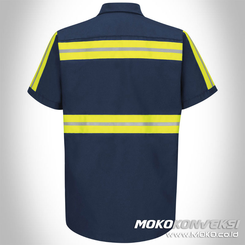 baju safety jual baju wearpack lapangan lengan pendek navy